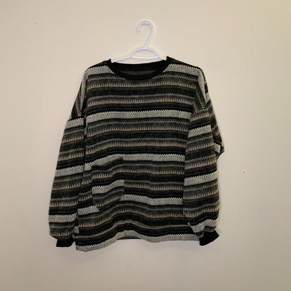 GRUNGE SWEATER - #Vintage Knitted Sweater #90 's Clothing #Bohemian Jumper - Picture 1 of 9